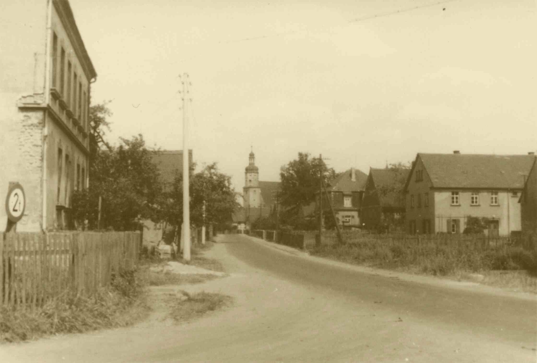 Belgershain, Haupstraße, August 1960