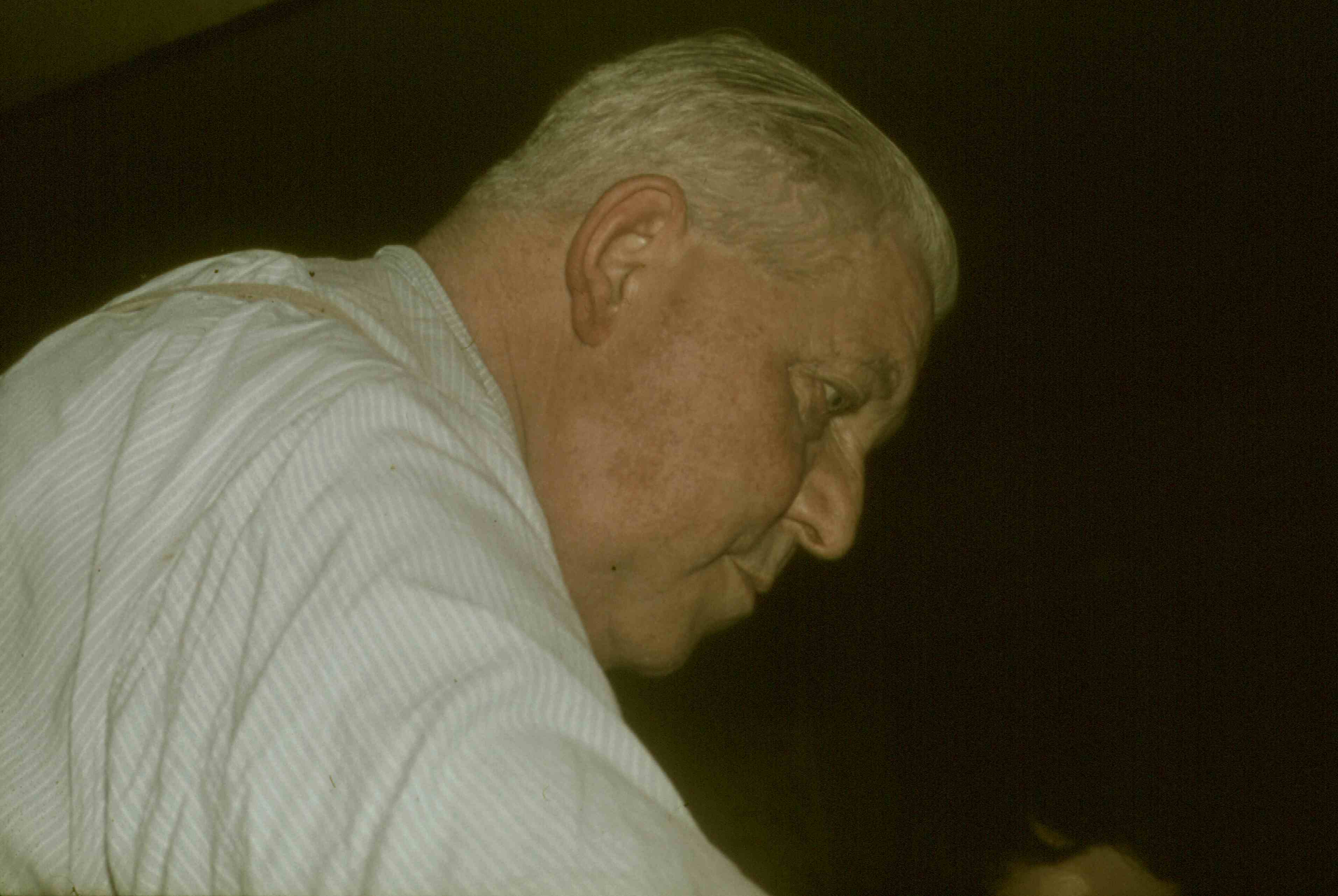 Kurt Ronniger bei der Arbeit (Belgershain-Rohrbach)